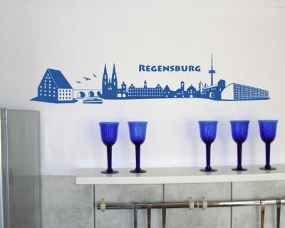 Regensburg Skyline Wandtattoo - Ansicht 2