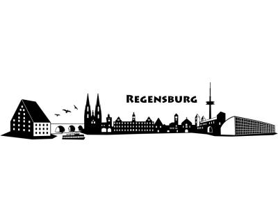Regensburg Skyline Wandtattoo - Ansicht 1