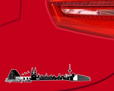 Regensburg Skyline Autoaufkleber