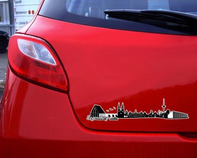 Regensburg Skyline Autoaufkleber - Ansicht 3