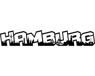 Hamburg Schriftzug Wandaufkleber - Ansicht 1
