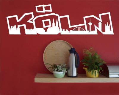 Kln Skyline Schriftzug Wandtattoo - Ansicht 2