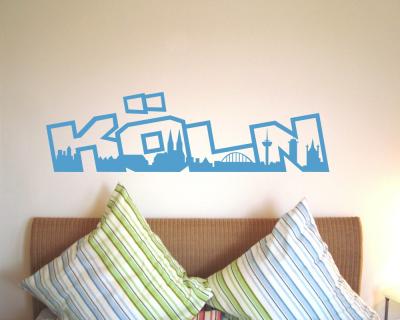 Kln Skyline Schriftzug Wandtattoo