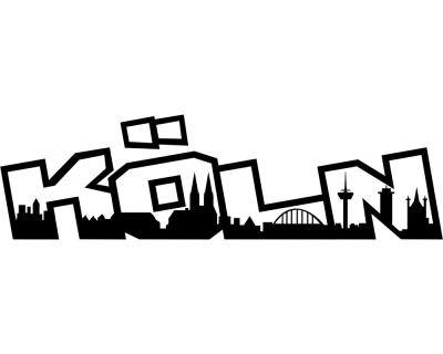 Kln Skyline Schriftzug Wandtattoo - Ansicht 1