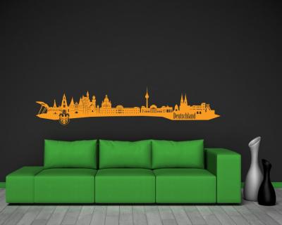 Deutschland Skyline Wandtattoo - Ansicht 2