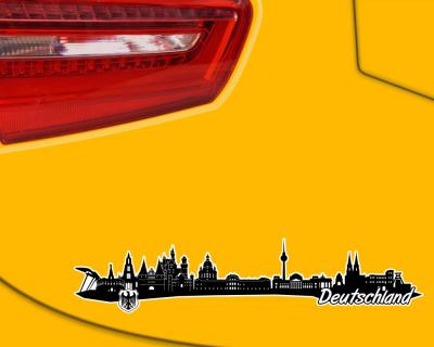 Deutschland Skyline Autoaufkleber