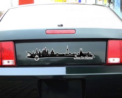 Deutschland Skyline Autoaufkleber - Ansicht 3