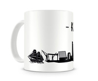 Kiel Skyline Kaffeetasse Kaffeepott Tasse Modellnummer  wei�/schwarz
