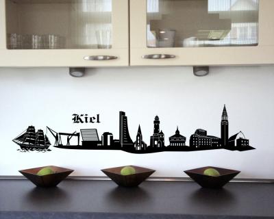 Kiel Skyline Wandtattoo
