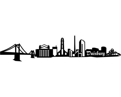 Duisburg Skyline Autoaufkleber - Ansicht 1