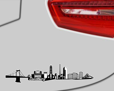Duisburg Skyline Autoaufkleber