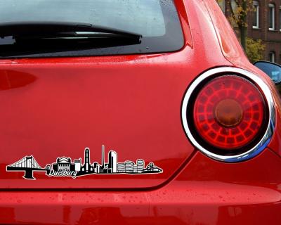 Duisburg Skyline Autoaufkleber - Ansicht 3