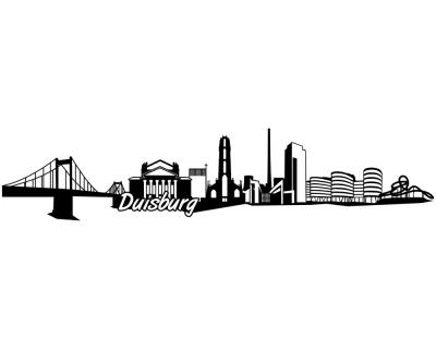 Duisburg Skyline Autoaufkleber - Ansicht 1