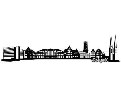 Bielefeld Skyline Wandaufkleber - Ansicht 1