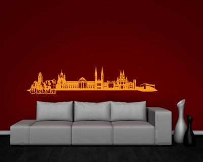 Wiesbaden Skyline Wandtattoo