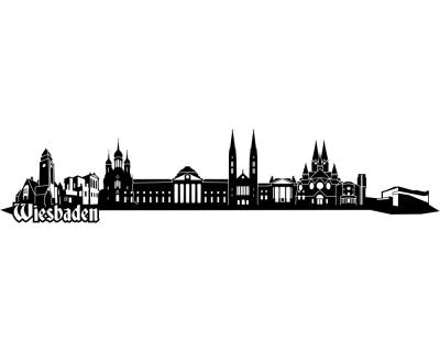 Wiesbaden Skyline Wandtattoo - Ansicht 1