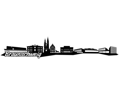 Braunschweig Skyline Autoaufkleber - Ansicht 1