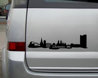 Chemnitz Skyline Autoaufkleber - Ansicht 2