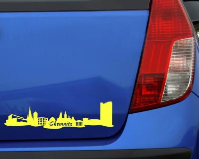 Chemnitz Skyline Autoaufkleber