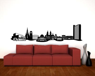 Chemnitz Skyline Wandtattoo