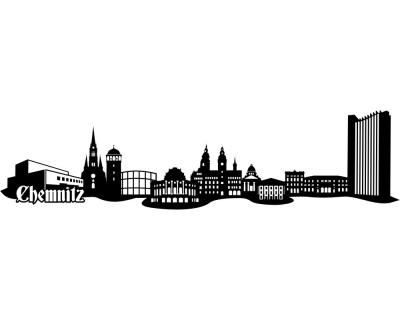 Chemnitz Skyline Wandtattoo - Ansicht 1