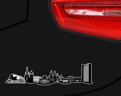 Chemnitz Skyline Autoaufkleber