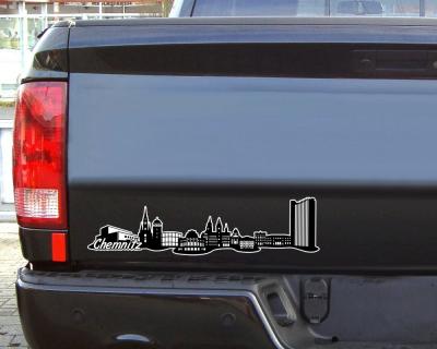 Chemnitz Skyline Autoaufkleber - Ansicht 3