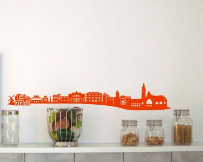 Krefeld Skyline Wandtattoo - Ansicht 2