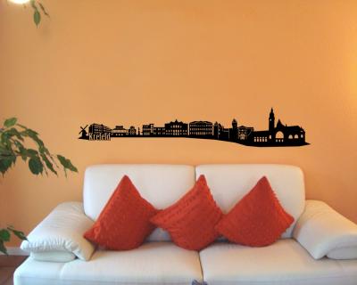 Krefeld Skyline Wandtattoo