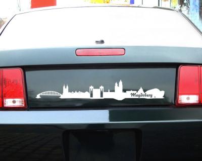 Magdeburg Skyline Autoaufkleber - Ansicht 2