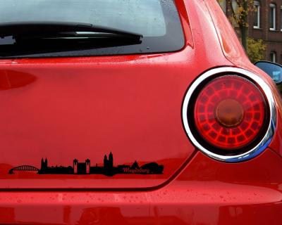 Magdeburg Skyline Autoaufkleber