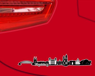 Magdeburg Skyline Autoaufkleber