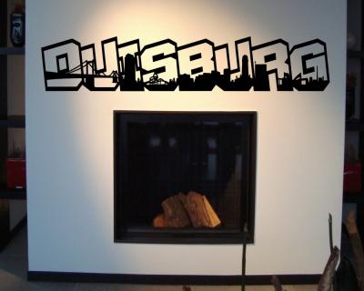 Duisburg Skyline Schriftzug Wandaufkleber - Ansicht 3