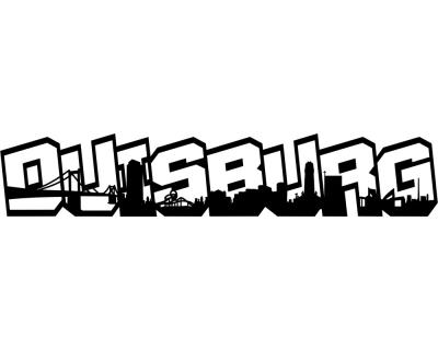 Duisburg Skyline Schriftzug Wandaufkleber - Ansicht 1