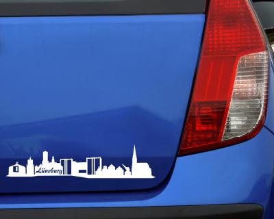 Lneburg Skyline Autoaufkleber - Ansicht 3