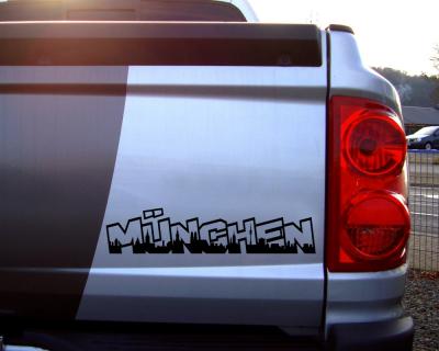 M�nchen Schriftzug Autoaufkleber - Ansicht 2