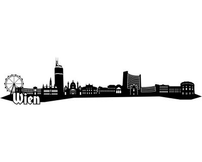 Wien Skyline Wandaufkleber - Ansicht 1