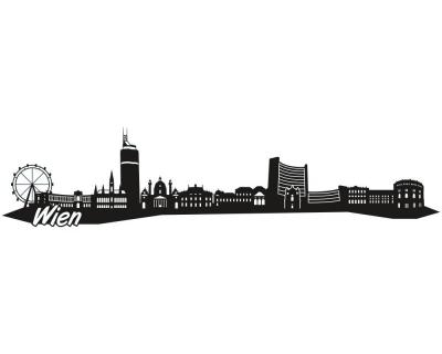 Wien Skyline Autoaufkleber - Ansicht 1