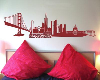 San Francisco Skyline Wandtattoo - Ansicht 2