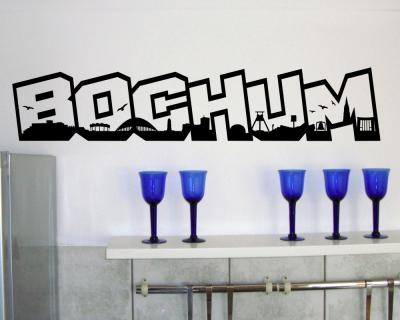 Bochum Skyline Schriftzug Wandtattoo