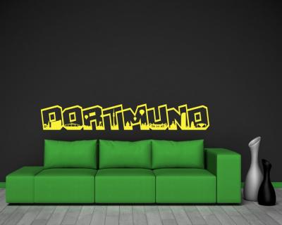 Dortmund Schriftzug Wandtattoo - Ansicht 3
