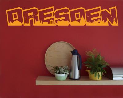 Dresden Schriftzug Wandaufkleber