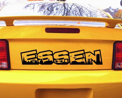 Essen Schriftzug Skyline Autoaufkleber - Ansicht 3