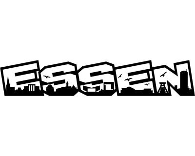 Essen Skyline Schriftzug Wandtattoo - Ansicht 1