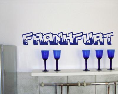 Frankfurt Schriftzug Wandaufkleber - Ansicht 3