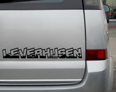 Leverkusen Schriftzug Autoaufkleber - Ansicht 3