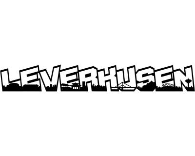 Leverkusen Schriftzug Autoaufkleber - Ansicht 1