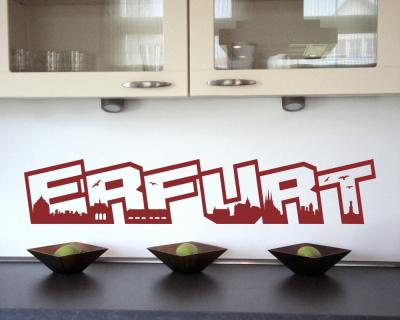 Erfurt Schriftzug Wandaufkleber