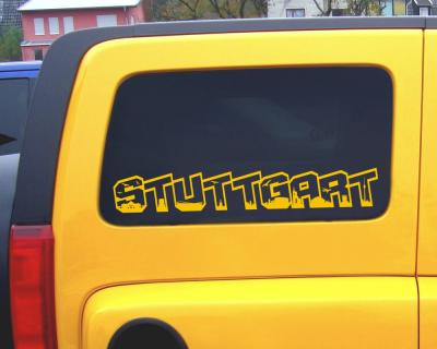 Stuttgart Schriftzug Autoaufkleber - Ansicht 3