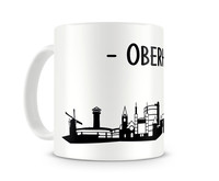 Oberhausen Skyline Kaffeetasse Kaffeepott Tasse Modellnummer  wei/schwarz